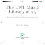 Book: The UNT Music Library at 75: Selections from Its Special Collections