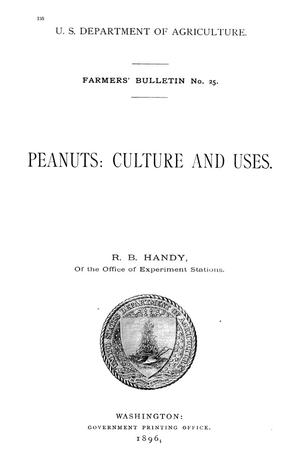 Primary view of Peanuts: Culture and Uses