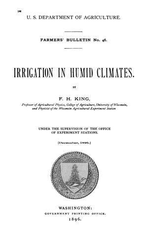 Primary view of Irrigation in Humid Climates