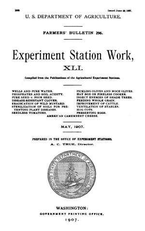 Primary view of Experiment Station Work, [Volume] 41