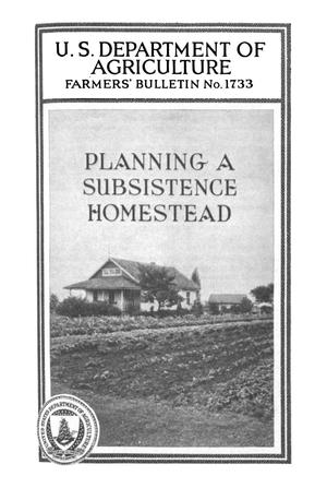 Primary view of Planning a Subsistence Homestead