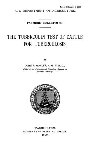 Primary view of The Tuberculin Test of Cattle for Tuberculosis