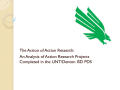 Presentation: The Action of Action Research: An Analysis of Action Research Project…