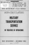 Book: Military transportation service in theaters of operations.