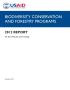 Report: Biodiversity Conservation and Forestry Programs: 2012 Report