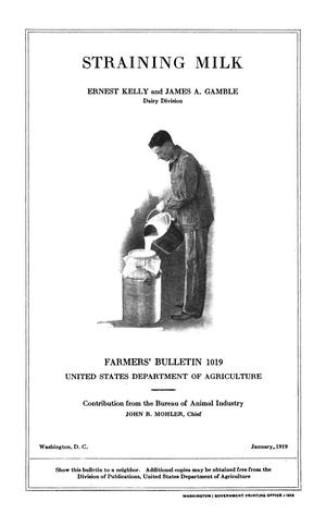 Primary view of Straining Milk