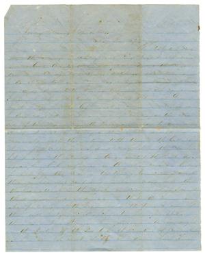 Primary view of [Letter from David Fentress to his wife Clara, April 16, 1865]