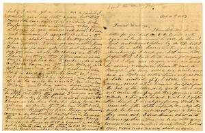 Primary view of [Letter from Maud Fentress, October 10,1863]