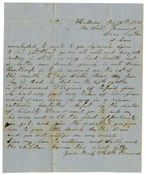 Primary view of [Letter from M. M. Kennard to A. D. Kennard, December 18, 1861]