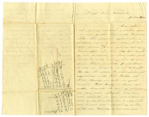 Primary view of [Letter from D. S. Kennard to A. D. Kennard Jr., January 29,1862]