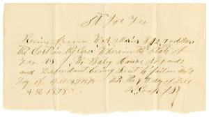 Primary view of [Receipt from R. Cook to W.A. Morris, December 9, 1878]