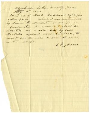 Primary view of [Receipt from Charles B. Moore, June 16, 1873]