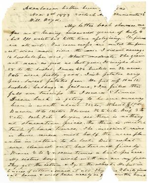 Primary view of [Letter from Charles B. Moore to Will Boyd, November 3, 1873]