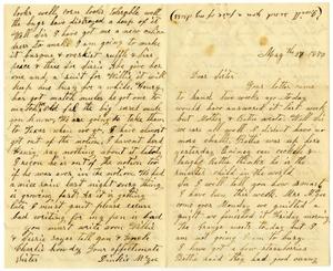 Primary view of [Letter from Dinkie McGee to Mary Ann Dodd Moore, May 27, 1876]