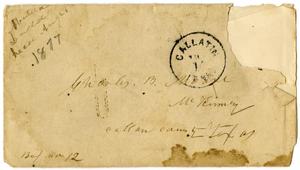 Primary view of [Envelope Addressed to Charles B. Moore, 1877]