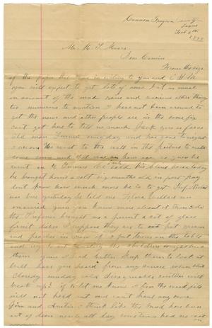 Primary view of [Letter from Laura Jernigan to H. Moore, February 6, 1888]