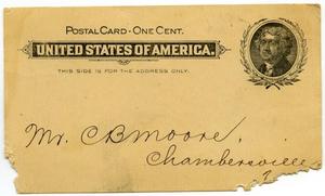 Primary view of [Postcard to Charles B. Moore, June 2, 1899]