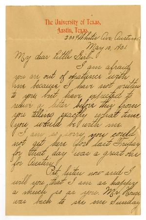 Primary view of [Letter from Lula Dalton to Linnet Moore White, May 10, 1901]