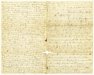 Primary view of [Letter from Elvira Moore to Aunt Till and Papa, November 13, 1870]
