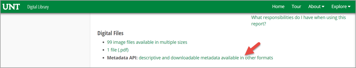 downloadable metadata